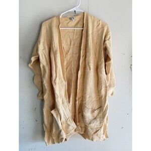 Ll bean Womens Cotton Cardigan Sweater Medium Open Front Thick Layering